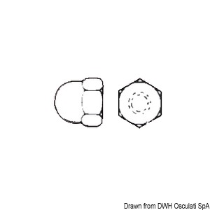 Doomed cap hexagon nut 6 AISI 316 316.1587/6